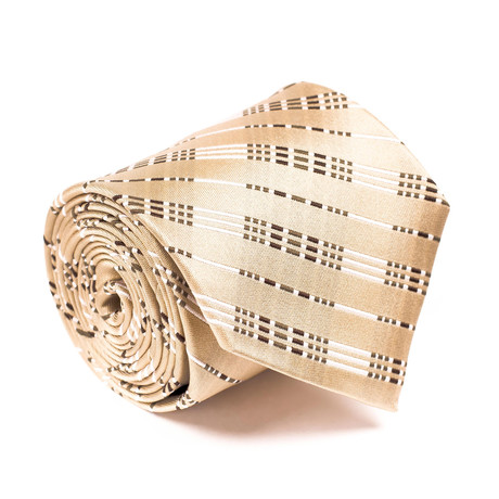 Gucci // Angus Wide Diagonal Plaid Tie // Tan