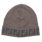 Fendi // Wool Hat + Scarf // 2 Piece Gift Set // Brown