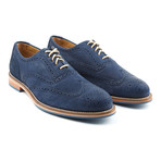 Charlie Suede Wingtip Oxford // Blue (US: 8.5)