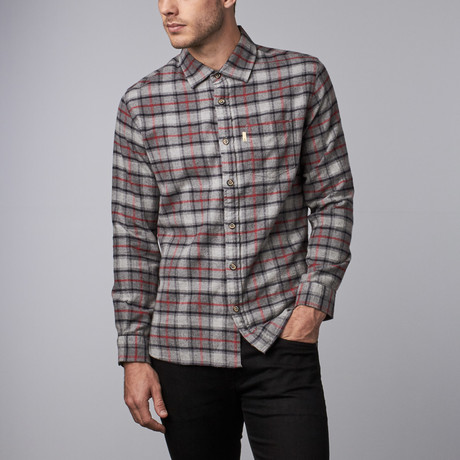 Tabor Flannel Shirt // Grey Multi Plaid (S)