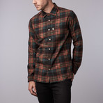 McKenzie Flannel Shirt // Black + Camel Plaid (M)