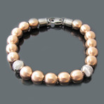 CZ Bead Bracelet // 18k Rose Gold