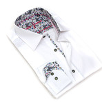 Kent Button-Up // White + Butterfly Trim (2XL)