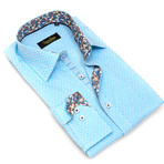 Soriano Button-Up // Blue + Dimond Pattern (L)