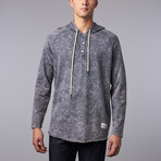 Eos Long Sleeve Henley Hoodie // Mineral (L)