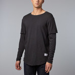 Lincoln Layered Look Tee // Vintage Black (S)