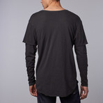 Lincoln Layered Look Tee // Vintage Black (S)