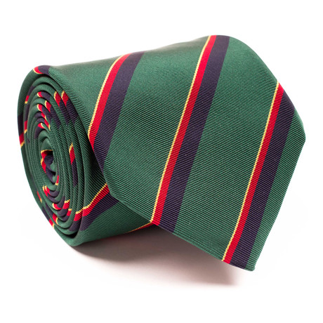 Zegna // Shadow Stripe Tie // Green