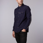 Gorge Chamois Shirt // Navy + Gray (L)