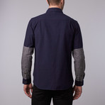 Gorge Chamois Shirt // Navy + Gray (L)