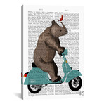 Rhino On Moped (18"W x 26"H x 0.75"D)