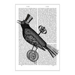 Steampunk Crow (18"W x 26"H x 0.75"D)