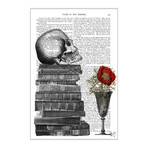 Skull And Books (18"W x 26"H x 0.75"D)