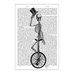 Skeleton On Unicycle (18"W x 26"H x 0.75"D)