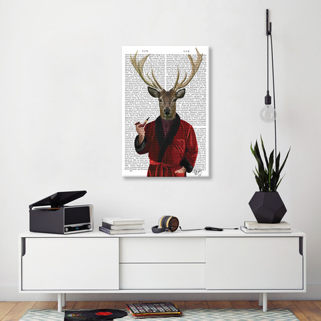 Deer In Smoking Jacket (18"W x 26"H x 0.75"D)