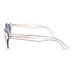 Thick Clear Rim Cat Eye // Clear + Grey