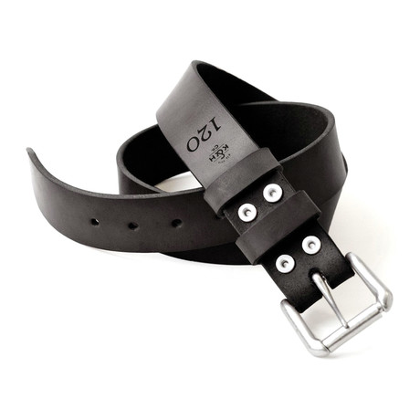 One-Hole 10 oz Leather Belt // Black (30)