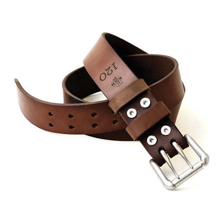 Two-Hole 10 oz Leather Belt // Dark Brown (30)