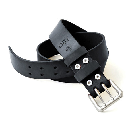 Two-Hole 10 oz Leather Belt // Black (30)
