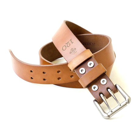 Two-Hole 10 oz Leather Belt // Light Brown (30)