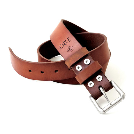 One-Hole 10 oz Leather Belt // Dark Brown (30)