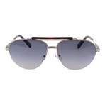 Men's EZ0007 Sunglasses // Shiny Dark Ruthenium + Smoke