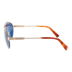 Men's EZ0007 Sunglasses // Tortoise + Blue + Silver