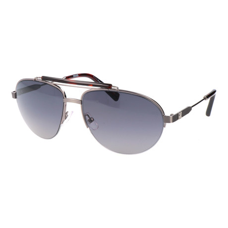 Men's EZ0007 Sunglasses // Shiny Dark Ruthenium + Smoke