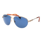 Men's EZ0007 Sunglasses // Tortoise + Blue + Silver
