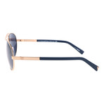 EZ0011 Sunglasses // Blue + Silver