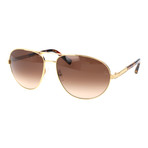 E. Zegna // Soriano Sunglasses // Brown + Gold