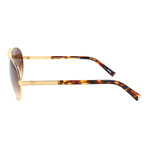 E. Zegna // Soriano Sunglasses // Brown + Gold