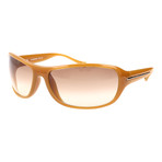 Curved Rectangle Sunglasses // Honey