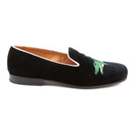 Bryan Crocodile Polo Velvet Slipper // Black (US: 10)