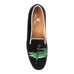 Bryan Crocodile Polo Velvet Slipper // Black (US: 11)