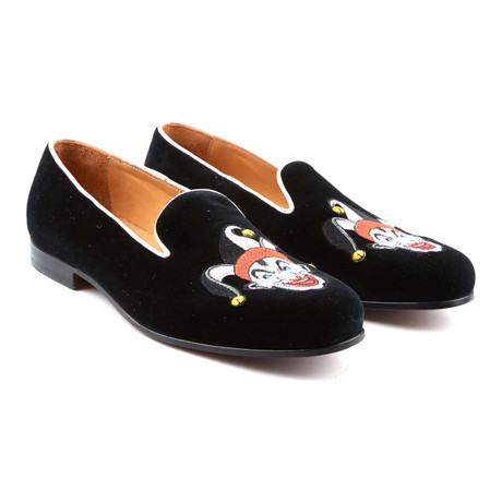 Bryan Dapper Clown Velvet Slipper // Black (US: 7)