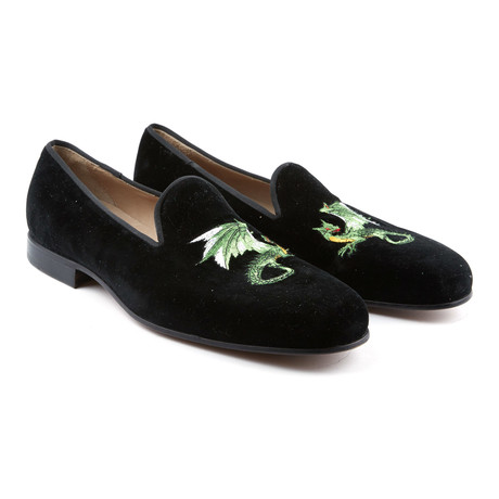 Bryan Serpent King Velvet Slipper // Black (US: 7)