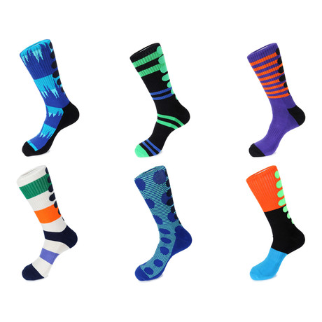 Athletic Socks // Stripes + Circles // Pack of 6