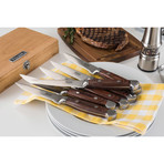 Red Steak Knife Set // 6 Pieces + Box