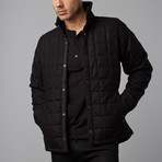 Wool Down Shirt Jacket // Caviar (L)