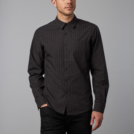 Parallelogram Long-Sleeve Shirt // Caviar Plaid (XS)