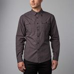 Striate Long-Sleeve Shirt // Caviar Stripe (S)