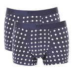 Dot Boxer Briefs // Navy + White // Set of 2 (L)