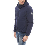 Hooded Zip-Up Jacket // Navy (L)