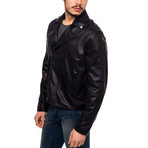 Moto Leather Jacket // Blue (Euro: 50)