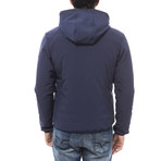 Hooded Zip-Up Jacket // Navy (L)