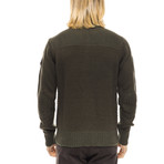 Half Zip-Up Sweater // Verde (M)