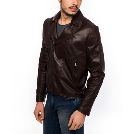 Moto Leather Jacket // Brown (Euro: 46)