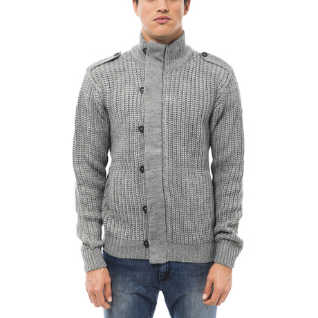 Button-Up Sweater // Grigio (XL)