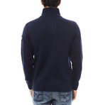 Double Chest Pocket Sweater // Blue (S)